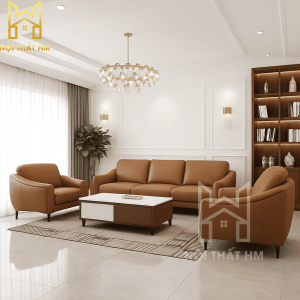 BỘ 3 GHẾ SOFA DA CAO CẤP SFD11