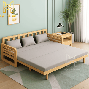 SOFA GIƯỜNG GỖ KÉO HIỆN ĐẠI SFG12