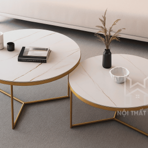 BÀN TRÀ TRÒN ĐÔI CERAMIC BT03