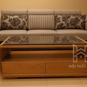 BÀN TRÀ GỖ SỒI CAO CẤP BT08