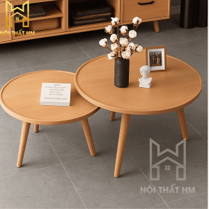 BÀN TRÀ ĐÔI MẶT GỖ BT11