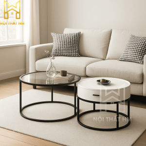 BÀN TRÀ TRÒN ĐÔI CÓ NGĂN KÉO BT16