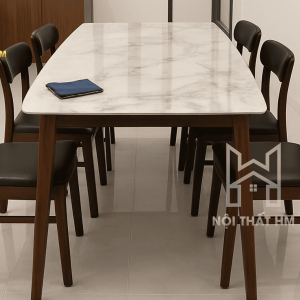 BỘ BÀN ĂN MẶT ĐÁ BENLA BA19