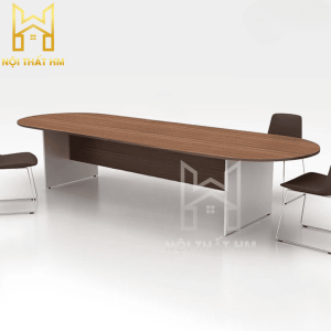 BÀN HỌP GỖ HÌNH OVAL BH10