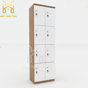 TỦ LOCKER GỖ 8 CÁNH TIÊU CHUẨN TL02