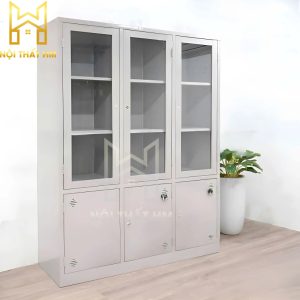 TỦ SẮT 3 CÁNH KÍNH LỚN TS09