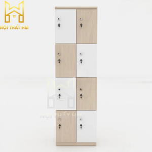 TỦ LOCKER GỖ 8 CÁNH CARO TL01