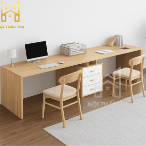 BÀN LÀM VIỆC ĐÔI CÓ HỘC GIỮA BLV05